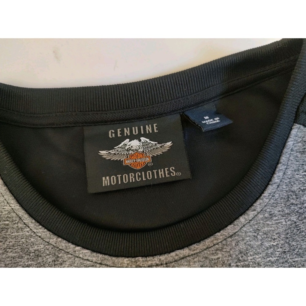Harley-Davidson Shirt Open Bar & Shield Sleeveless Muscle Shirt Charcoal Gray M - Picture 3 of 6